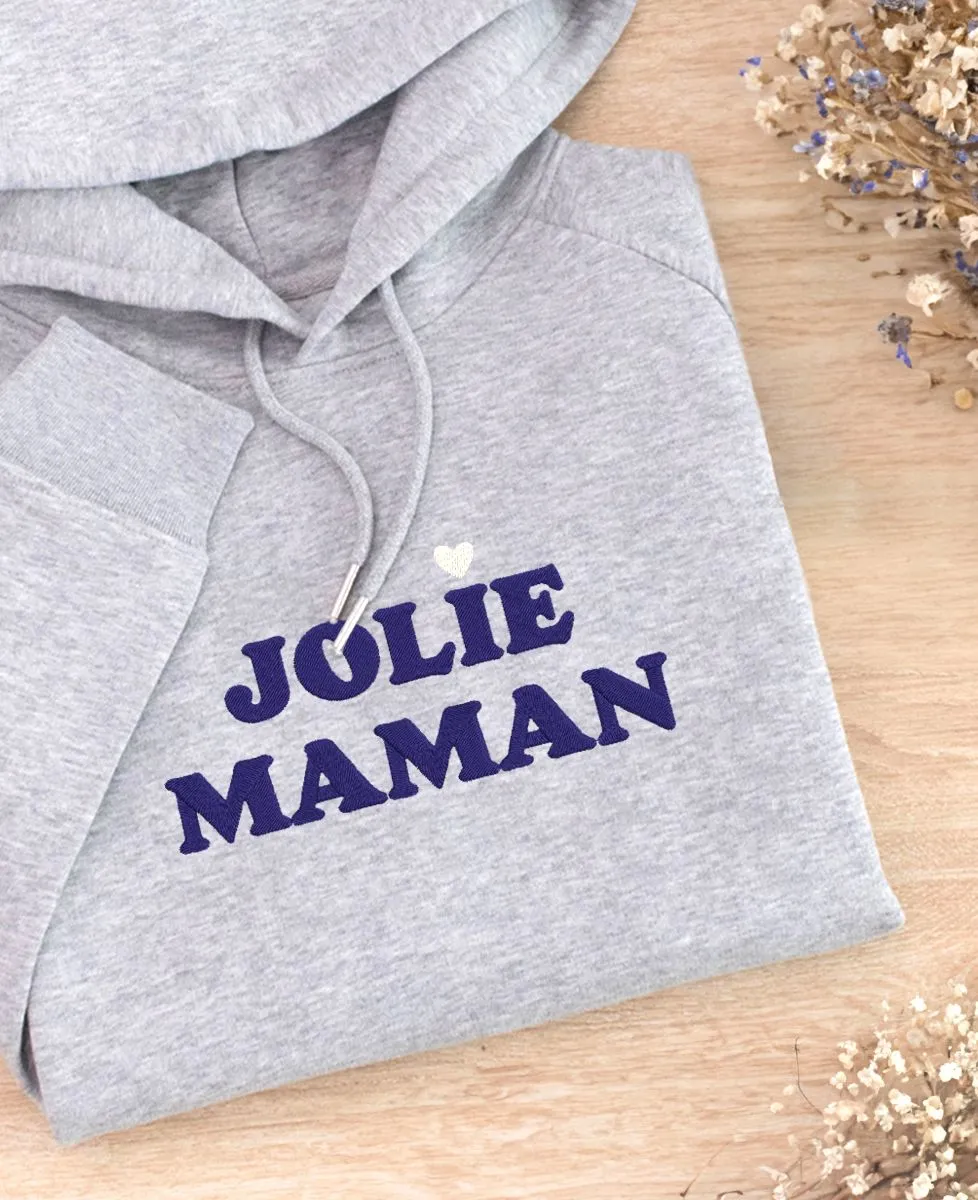 Hoodie femme Jolie brodé personnalisé