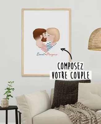 Hoodie homme Couple coeur imprimé personnalisé