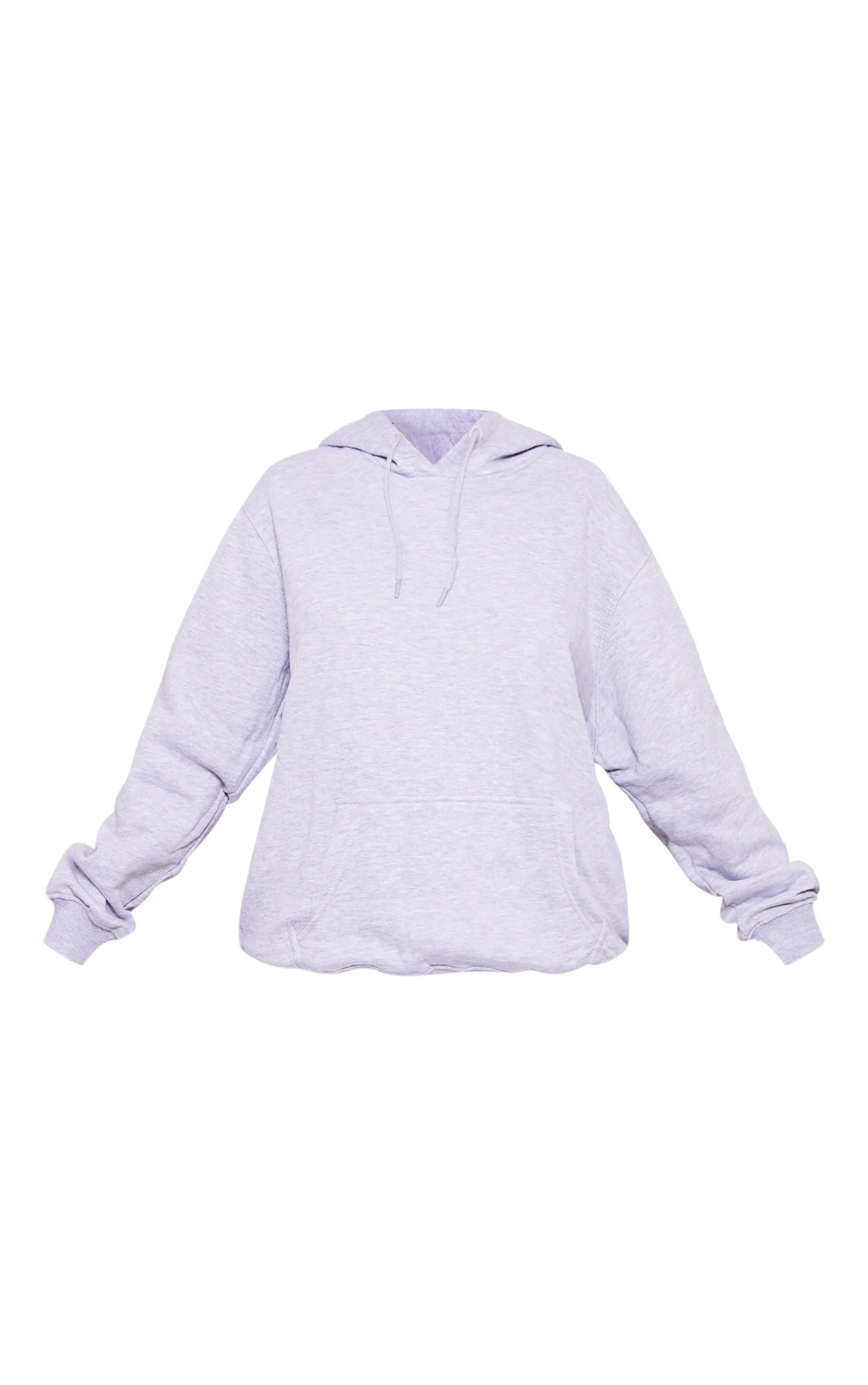 Hoodie oversize en sweat gris chiné