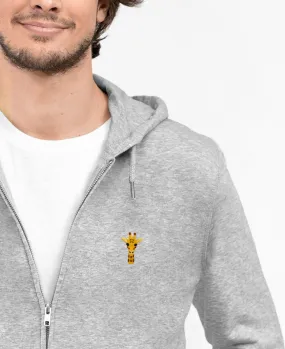 Hoodie zippé homme Girafe (brodé)