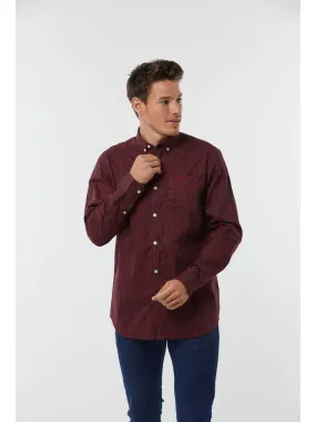 Lee Cooper - Chemise manches longues coton  DORIC - Rouge