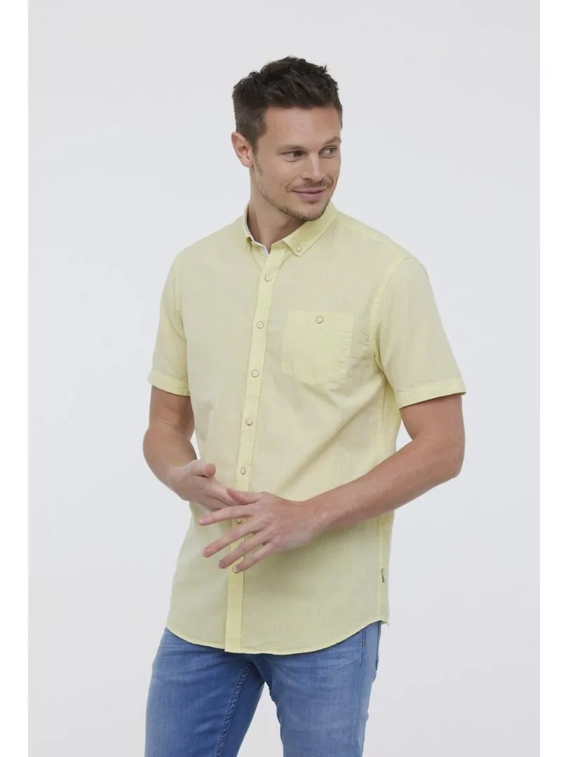 Lee Cooper - Chemise manches longues coton regular DOLANO - Jaune