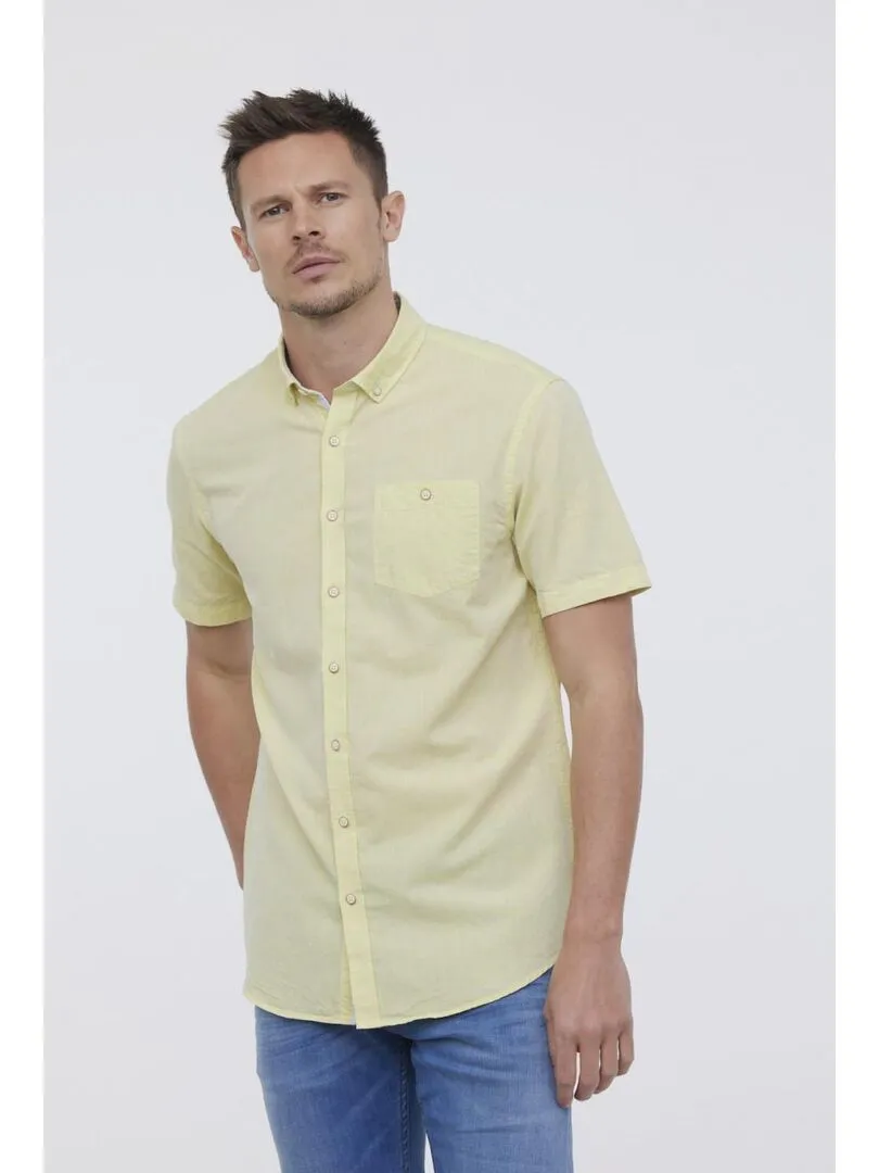 Lee Cooper - Chemise manches longues coton regular DOLANO - Jaune