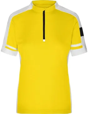 maillot cycliste - femme - JN451 - jaune 