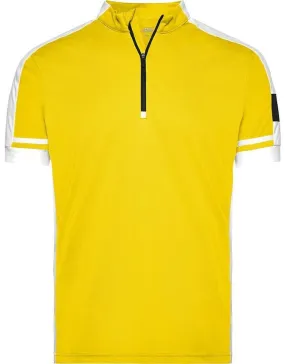 maillot cycliste - homme - JN452 - jaune 