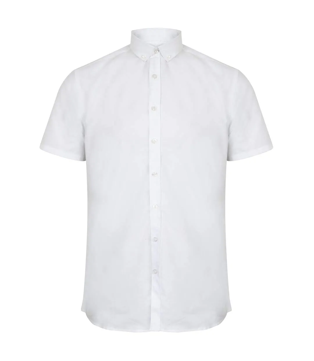 Modern chemise oxford à manches courtes homme blanc Henbury