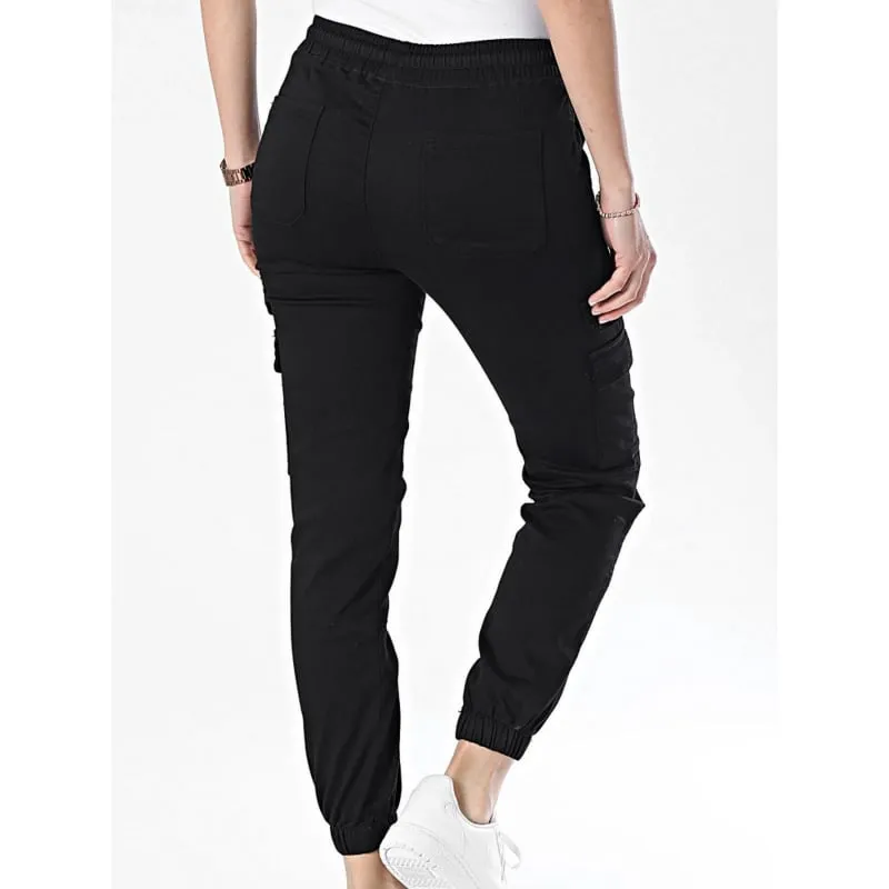 Pantalon cargo bas resserré noir femme - Project X Paris | wimod