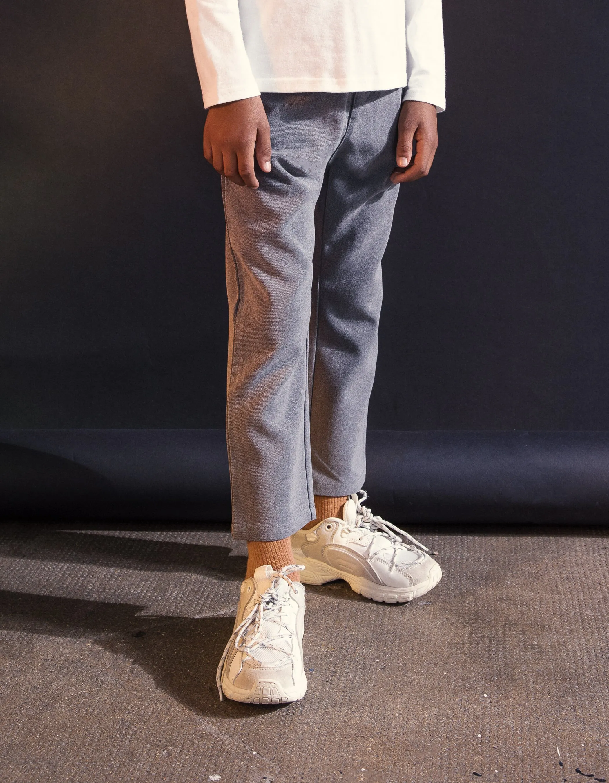 Pantalon chino gris garçon