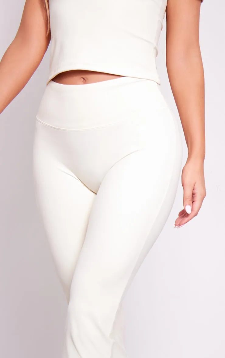 Pantalon de yoga droit sculpt crème