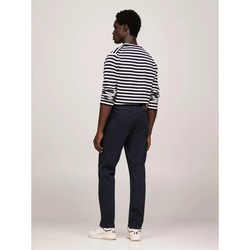 Pantalon denton structuré bleu marine homme - Tommy Hilfiger | wimod