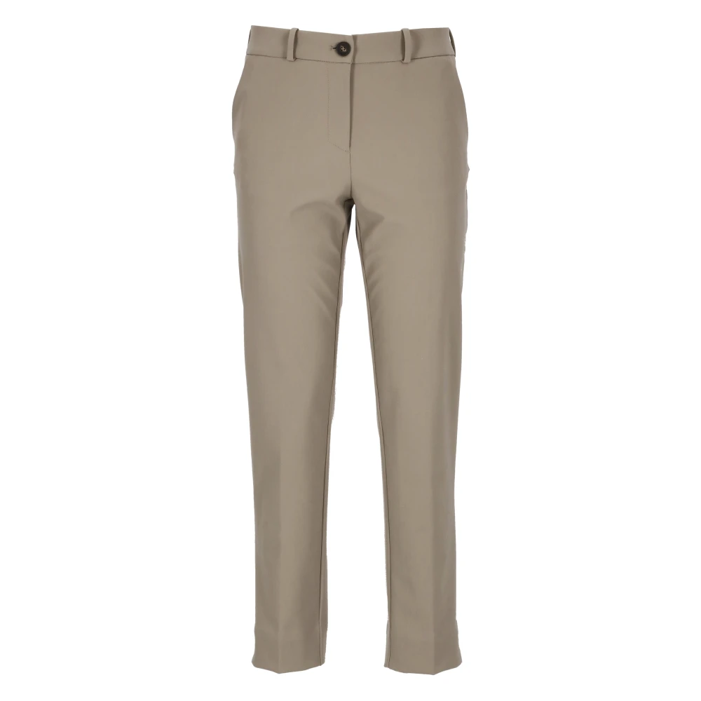 Pantalon Gris avec Passants de Ceinture et Ouvertures Latérales