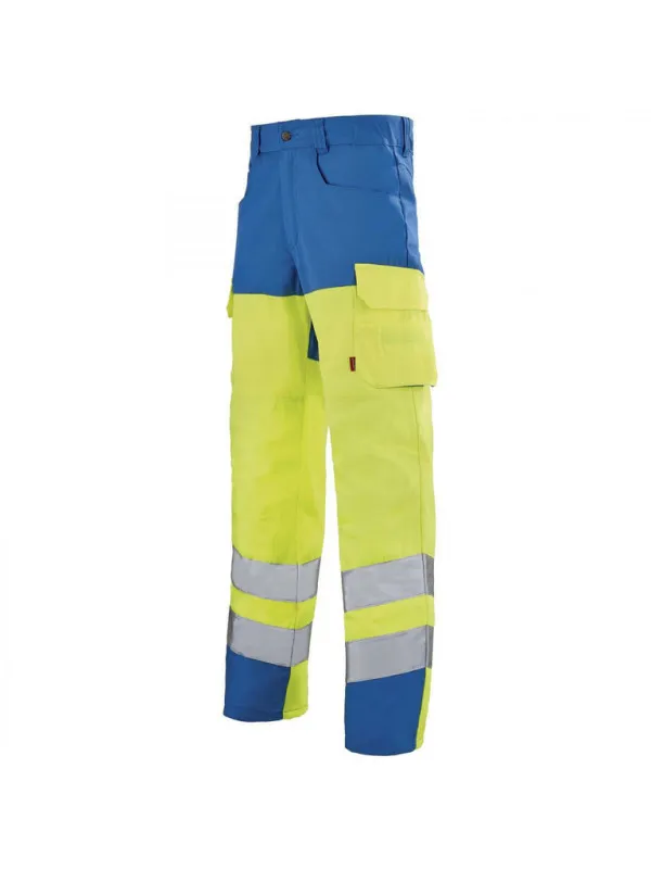 Pantalon Homme jaune hivi / bleu azur pupil