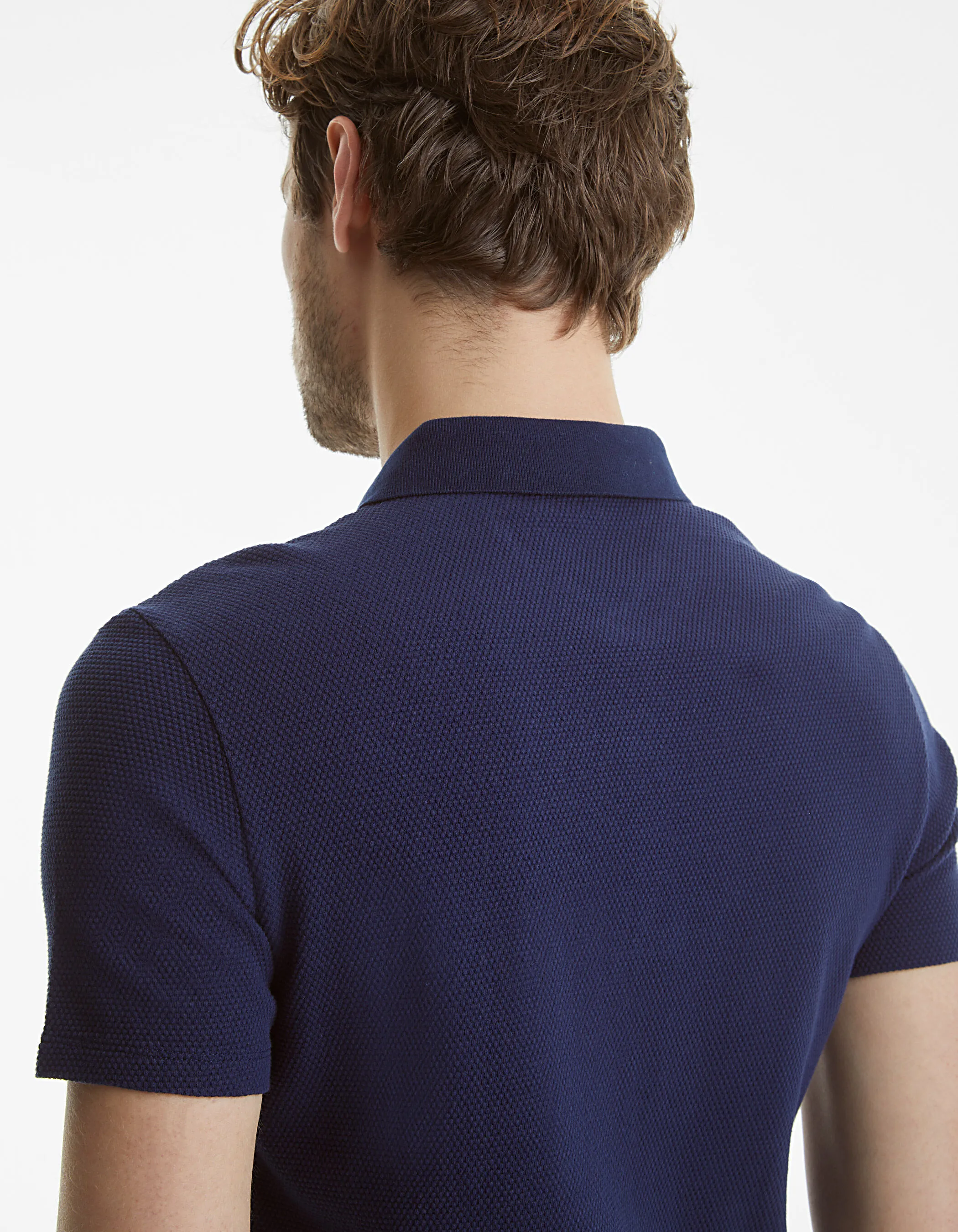 Polo bleu homme