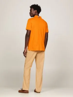 Polo coupe standard en interlock TH Monogram | Orange | Tommy Hilfiger