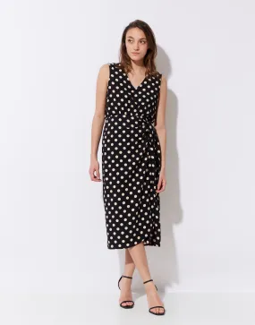 Robe midi imprimé à pois