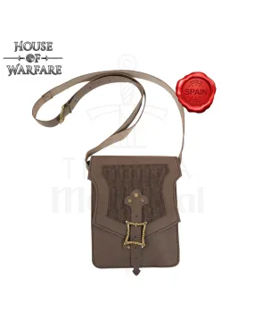 Sac Cartable Médiéval Noble Fait Main - Marron ⚔️ Boutique Épées