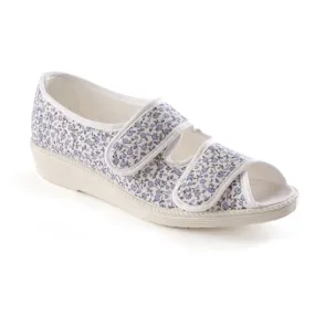 Sandales coton Colette bleu ou fleurs