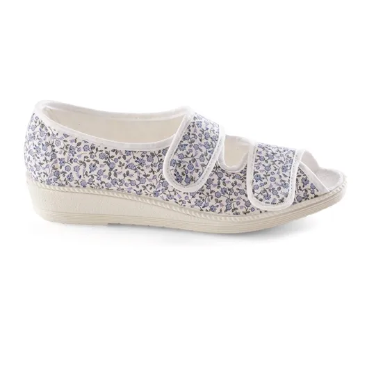 Sandales coton Colette bleu ou fleurs