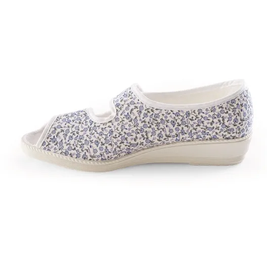 Sandales coton Colette bleu ou fleurs