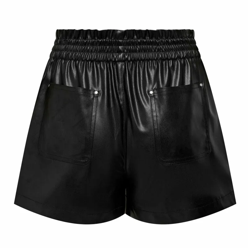 Short similicuir ceinture élastiquée Femme ONLY à prix dégriffé ! | 