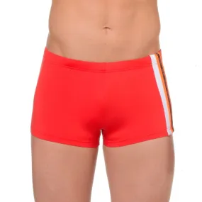 Shorty de bain Sport Dive rouge - HOM : vente maillots de bain homm...