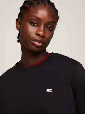 Sweat coupe standard en pur coton | Noir | Tommy Hilfiger