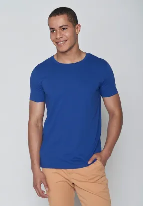 T-shirt bleu en coton biologique