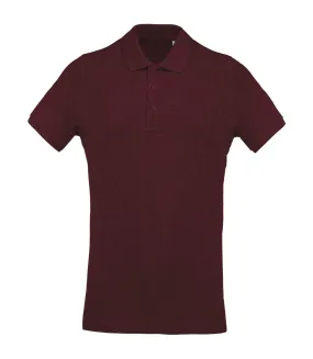 T-shirt polo hommes bordeaux Kariban