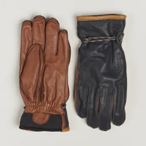 Wakayama Leather Ski Glove Navy/Brown